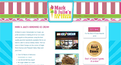 Desktop Screenshot of markandjuliesicecream.com